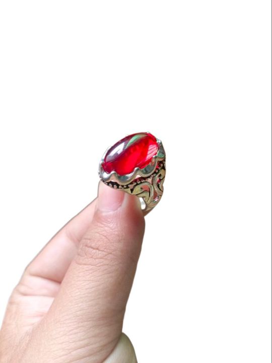 Anari yaqoot Turkish Stylish Stone Ring Turkish Design Rings For Men and Boys Fashion Stylish New Design Rings Stainless Steel /Anari Yaqoot stone /anari yaqoot gemstone/red stone.