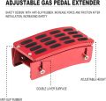 Red CNC Aluminum Adjustable Gas Pedal Extender for Jeep Wrangler JK/JKU 2007-2018 – Anti-Slip Foot Rest Upgrade. 