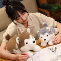 30/40CM Cute Husky Dog Plush Toy Stuffed Animal Soft Kawaii Lying Brown Pet Puppy Pillow Doll Toys for Xmas . 