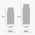 360/500ML Thermos Bottles Frosted Lightweight Stainless Steel Vacuum Insulated Flask Portable Travel Outdoor Camping Water Cups. 