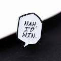 Anime Jujutsu Kaisens Metal Enamel Brooch English Letters NAH ID WINK Pin Cosplay Props Fans Men Women Backpack Jewelry.