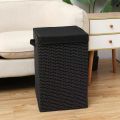 Foldable Laundry Hampers with Lids - Black & White Stylish Storage Baskets for Clothes, Toys, Home Organization, collapsible fabric basket, bucket. 