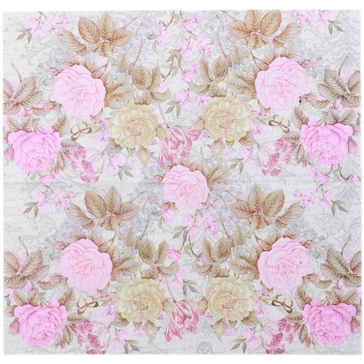 20pcs/Pac%2033cm%202Ply%20Colorful%20Printed%20Napkin%20Pink%20Flower%20Square%20Butterfly%20Valley%20Bart%20Paper%20Wedding%20Pure%20Wood%20Pulp%20Paper%20Placemat%20-%20Image%205