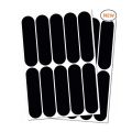 1-4PCS Reflective Black Stickers for Helmet Bike Scooters Reflective Helmet Tape, High Visibility Motorcycle Helmet Decals. 