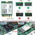For Intel 8265 AC8265 8265NGW NGFF for M.2 867M Wifi Card WIFI Bluetooth-Compatoble 4.2 Network Adapter Dual Band For Win7/10/11. 