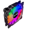 TEUCER 120mm Cooling Fan RGB Vortex Light Effects 12V Big 4Pin Cascadable Hydraulic Bearing Quiet PC Case Fan. 