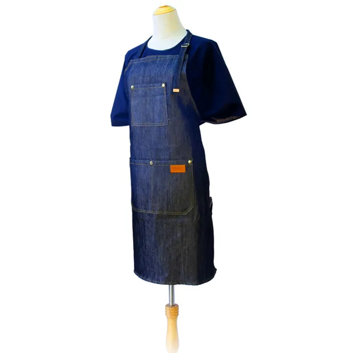 Denim%20Apron%20Salon%20Working%20Clothes%20Barber%20Cloth%20Kitchen%20Cooking%20Grill%20Restaurant%20Bar%20Shop%20Cafes%20Baking%20Beauty%20Nails%20Uniform%20-%20Image%203