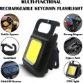 COB Small Flashlight, Keychain Light, USB Rechargeable, Mini LED Handheld t, 3 Light Modes Portable Pocket Light for Gift & Camping Best for Emergency, Aluminum Body. (Homeducts). 