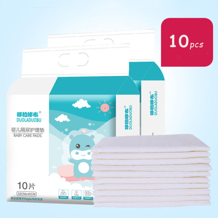 Baby Disposable Changing Pads 10pcs Infant Underpads Waterproof Diaper