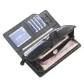Men Wallet Cardholder Slim Coin Purse PU Lether Pocket Vintage Business Clutch Male Small Money Clip with Zipper Card Organizer. 