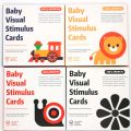 VISUAL CARDS Baby Early Education Training Card Baby Visual Stimulation Black and White Card Tracking Laraca Color Card. 