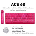 MCHOSE ACE 68 Magnetic Switch Gaming Keyboard Hall Effect Rapid Trigger Programmable RGB 8K Hz DKS/MT/TGL/RS/SOCD Keyboard. 