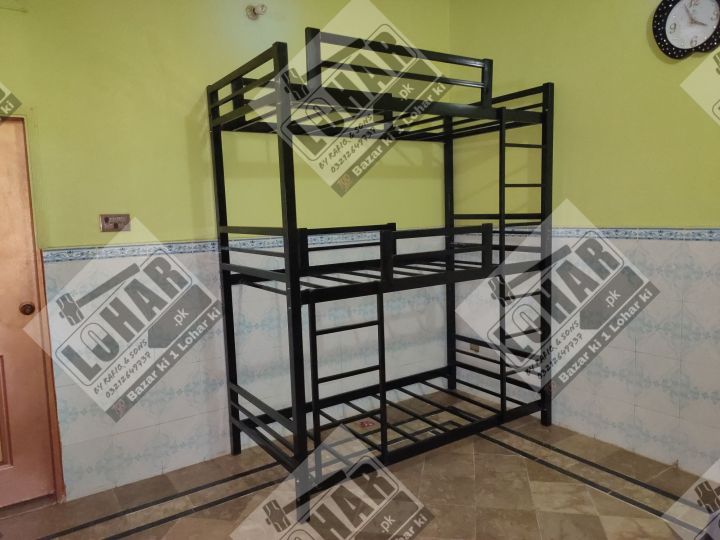 Triple%20Storey%20Bunk%20Bed%20Metal%20Frame%20/%20Space%20Saving%20Loft%20Over%20Bed%20/%20Triple%20Dacker%20Iron%20Bunker%20Bed%20-%20Image%203