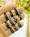 Fancy 10 pcs metal rings for girls and woman. 