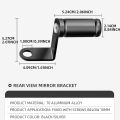 1x Motorcycle Bicycle Phone Holders Handlebar Stand Rearview Mirror Mount Extender Brackets Universal Aluminum Alloy Clamps.