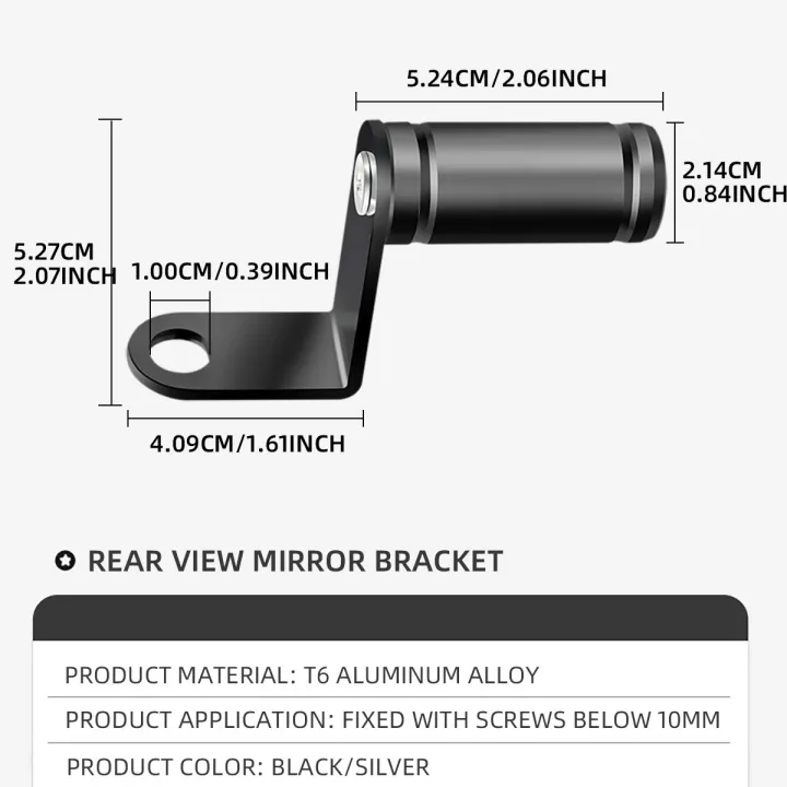 1x%20Motorcycle%20Bicycle%20Phone%20Holders%20Handlebar%20Stand%20Rearview%20Mirror%20Mount%20Extender%20Brackets%20Universal%20Aluminum%20Alloy%20Clamps%20-%20Image%205
