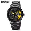 SKMEI 1787 Wheels Fashion Men Stainless Steel Watch For Man.