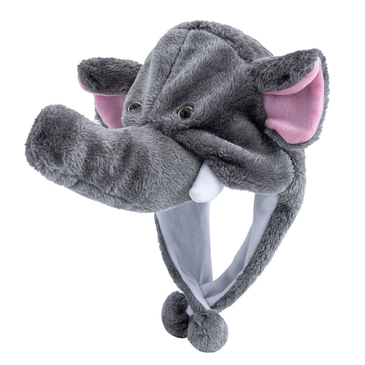 New%20Style%20Unisex%20Funny%203D%20Plush%20Elephant%20Style%20Decorative%20Hat%20Mischievous%20Cap%20For%20Man%20Women%20Plush%20Winter%20Lovely%20Family%20Hat%20-%20Image%203