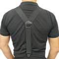 Melo Tough Y back suspenders airport friendly Suspenders,NO buzz with Plastic Clip 1.5 inch fully elastic braces. 