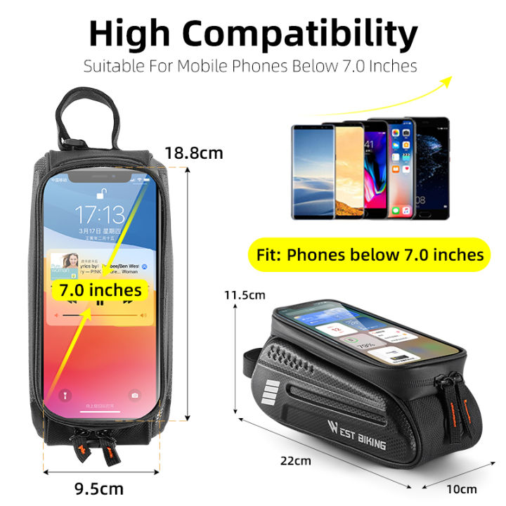 WEST%20BIKING%20Bicycle%20Bag%207.0%20Inch%20Bike%20Phone%20Touch%20Screen%20Bag%20EVA%20Hard%20Shell%20Water%20Repellent%20Front%20Frame%20Bags%20MTB%20Road%20Bike%20Bag%20-%20Image%205
