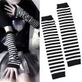 A pair Long Fingerless Gloves Cuff For Glove Elbow Mittens Cool Stretch Winter Arm Warmer Mitten. 