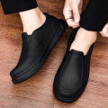 Chef shoes four seasons new non-slip oil-resistant plus size business men's EVA shoes fashion comfortable soft-soled rain boots.