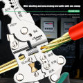 Multi Functional Foldable Wire Stripping Pliers Cable Cutter Stripper Pliers Electrician Hand Tool For Wires Cutting Crimping. 