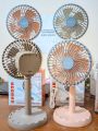 JY SUPER Jy-2218 professional rechargeable portable mini table fan strong wind left to right oscillating angle 45 degrees AC/ DC.