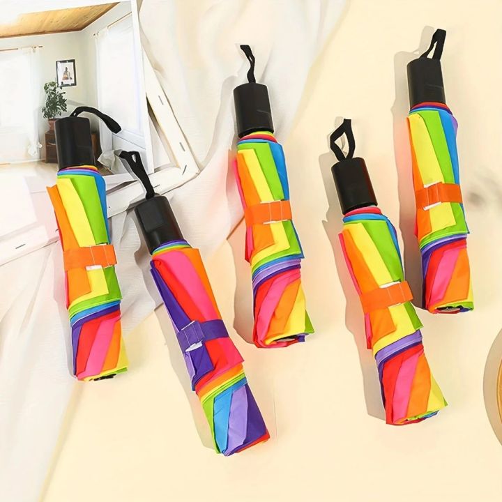 1pc%20-%20Rainbow%20Wonder%20-%20Portable%20Three-%20fold%20Umbrella%20with%20Short%20Handle,%20%20Foldable%20Design%20for%20Effortless%20Style%20and%20Protection%20-%20Image%203
