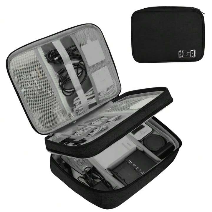 Cable Storage Bag Waterproof Digital Electronic Organizer Portable USB Data Line Charger Plug Storage Bag Travel Cable Organizer
