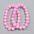 Pink Marble beaded Bracelet (Two in one pack). 
