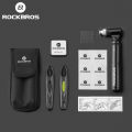 ROCKBROS Bicycle Flat Tire Repair Kit Tool Set Bicycle Tools 130Psi Pump Multi Tool Soft  Tire Patch Tire Lever Multitool. 