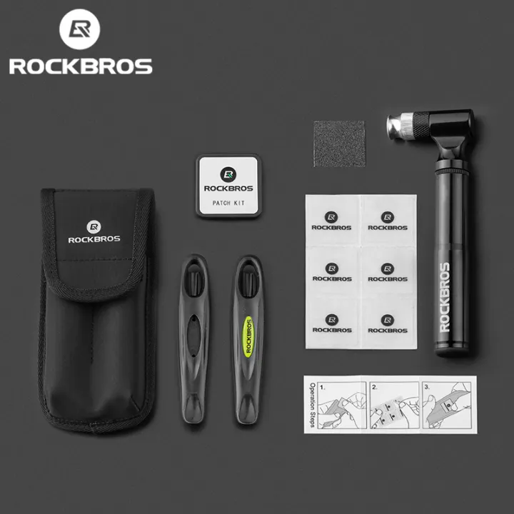 ROCKBROS%20Bicycle%20Flat%20Tire%20Repair%20Kit%20Tool%20Set%20Bicycle%20Tools%20130Psi%20Pump%20Multi%20Tool%20Soft%20%20Tire%20Patch%20Tire%20Lever%20Multitool%20-%20Image%202