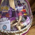 Purple Themed Complete Gift Snack Basket Perfect gift for your loved ones. 