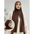 Instant Hijab Scarf for Women Muslim Easy To Wear Jersey Head Scarf Wrap Thin Breathable Soft Sunscreen Pullover Head Wrap. 