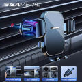 SEAMETAL Gravity Car Phone Holder Air Vent Upgrade Hook Clip Not Shake Adjustable 360 Rotation Vent Clip Car Phone Holder Mount. 