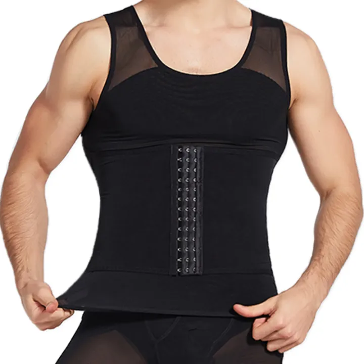 Mens%20Body%20Shaper%20Compression%20Vest%20Abdomen%20Shapewear%20Tummy%20Slimming%20Sheath%20Gynecomastia%20Shapers%20Corset%20Waist%20Trainer%20Fajas%20Tops%20-%20Image%203