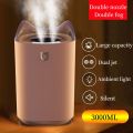 3000Ml Dual Jet Air Humidifier Large Capacity Atomizer Ultrasonic Aroma Diffuser Cool Mist Maker Air Humificador Purifier. 