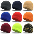 1/2Pcs Men Women Warm Beanie Hat Windproof Polar Fleece Unisex Soft Cap Tactical Beanie Cap For Running Cycling.