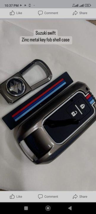 New Suzuki Swift zinc Alloy metal key Fob remote cover with key chain