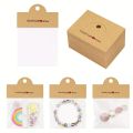 100Pcs Jewelry Package Bags, Including 50 Bags and 50 Cards, Jewelry Display Clear Bags, Bracelets, Earrings, Craft Packaging Se. 