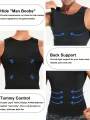 Men's Compression Tummy Control Body Shaper Tank Top Vest Undershirt Tops All Season Shaping Sweatshirt. 