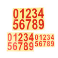 0-9 Car License Plate Reflective Number Label Stickers PVC Waterproof Invisible Number Stickers Highly Reflective Vinyl Sticker. 