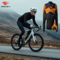 RION Men's Cycling Jersey Winter Thermal Fleece Jerseys UPF 50+ Sun Protection MTB Bicycle Clothing Bike Shirts Riding Windproof. 