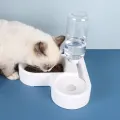 Automatic Drinking Love Pet Bowl Moisture-proof Cat Bowl Dog Basin Dual-use Multi-functional Drinking And Feeding. 
