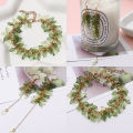 100Pcs acrylic mini small tree leaves, light green, dark green, each 50Pcs beads, handmade DIY making jewelry bracelet accessori.