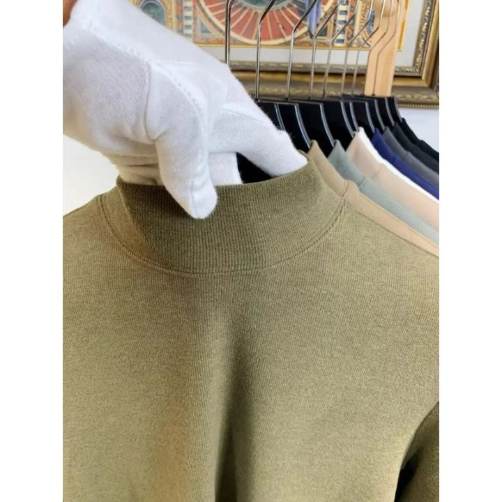 Men's%20Autumn%20Thick%20Base%20Thermal%20Underwear%20Winter%20Semi%20High%20Neck%20Casual%20Long%20Sleeved%20T-shirt%20for%20Wearing%20Inside%20Outside%20Warm%20Top%20-%20Image%206