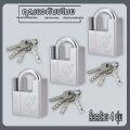 Silver 50mm 60mm long and short plated steel padlock, gun ball lock system 2 sides anti locksmith. 
