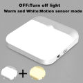 PIR Motion Sensor LED Night Light USB Rechargeable Withswitch Night Lamp for Bedroom Kitchen Cabinet Light Wireless Closet Light. 