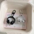 1PC Cute 3D Earphones Pendant Keychain Mobile Phone Chain Earphone Charm Backpack Hanging Decoration Accessories Gifts. 